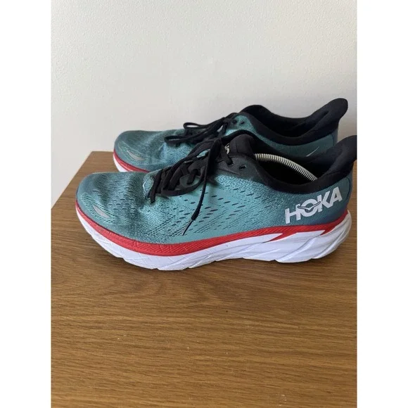 Hoka One One Clifton 8 Men’s Size 10 2E Teal/aqua Running Shoes 1121374 RTAR HOKA Men main image 2